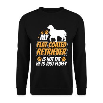 Flat Coated Retriever is not fat - Unisex Sweatshirt - black - Front - Alina (178cm) & Michal (187cm)