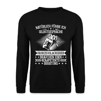 Vehicle painter needs advice Painter - Unisex Sweatshirt - black - Front - Alina (178cm) & Michal (187cm)