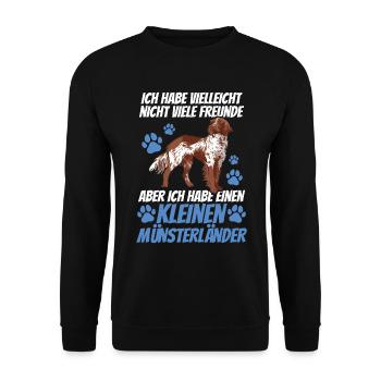 Le petit Münsterlander est mon ami - Sweat-shirt Unisexe - noir - Devant - Alina (178cm) & Michal (187cm)