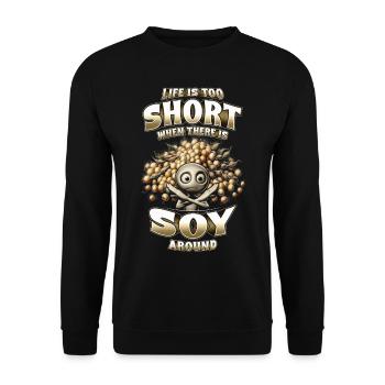 Soy allergy - Unisex Sweatshirt - black - Front - Alina (178cm) & Michal (187cm)