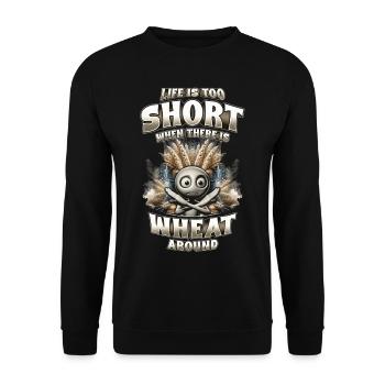 Wheat allergy - Unisex Sweatshirt - black - Front - Alina (178cm) & Michal (187cm)