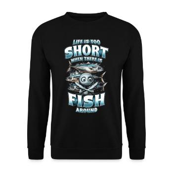 Allergie au poisson - Sweat-shirt Unisexe - noir - Devant - Alina (178cm) & Michal (187cm)