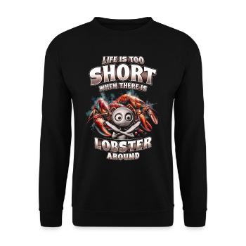 Lobster allergy - Unisex Sweatshirt - black - Front - Alina (178cm) & Michal (187cm)