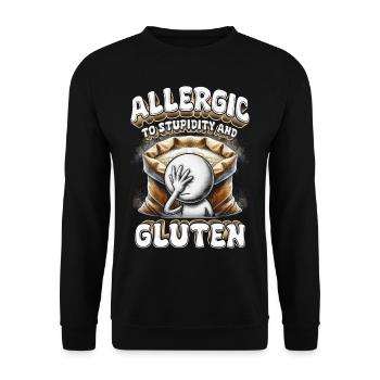 Allergie au gluten Intolérance au gluten - Sweat-shirt Unisexe - noir - Devant - Alina (178cm) & Michal (187cm)
