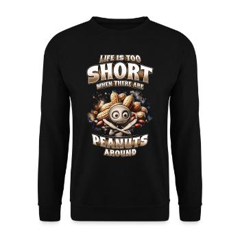 Allergie aux arachides - Sweat-shirt Unisexe - noir - Devant - Alina (178cm) & Michal (187cm)