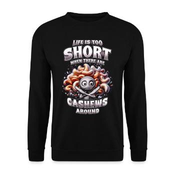Allergie aux noix de cajou - Sweat-shirt Unisexe - noir - Devant - Alina (178cm) & Michal (187cm)