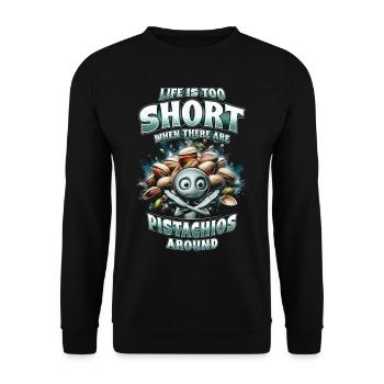 Pistachio allergy - Unisex Sweatshirt - black - Front - Alina (178cm) & Michal (187cm)