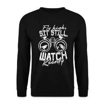 Ornithologue ornithologique - Sweat-shirt Unisexe - noir - Devant - Alina (178cm) & Michal (187cm)