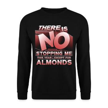 Allergie aux amandes - Sweat-shirt Unisexe - noir - Devant - Alina (178cm) & Michal (187cm)