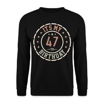 C'est Mon 47e Anniversaire Cadeau 47 Ans - Sweat-shirt Unisexe - noir - Devant - Alina (178cm) & Michal (187cm)