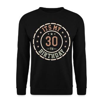 C'est Mon 30e Anniversaire Cadeau 30 Ans - Sweat-shirt Unisexe - noir - Devant - Alina (178cm) & Michal (187cm)