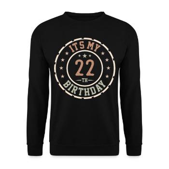 C'est Mon 22e Anniversaire Cadeau 22 Ans - Sweat-shirt Unisexe - noir - Devant - Alina (178cm) & Michal (187cm)