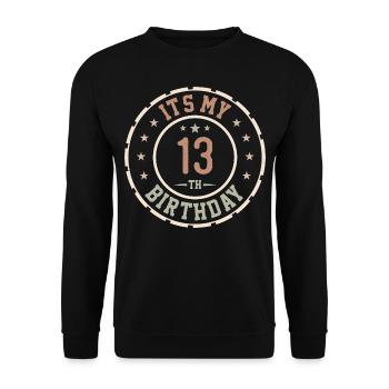 C'est Mon 13e Anniversaire Cadeau 13 Ans - Sweat-shirt Unisexe - noir - Devant - Alina (178cm) & Michal (187cm)