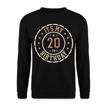 C'est Mon 20e Anniversaire Cadeau 20 Ans - Sweat-shirt Unisexe - noir - Devant - Alina (178cm) & Michal (187cm)
