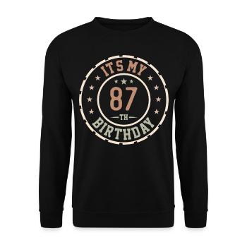 C'est Mon 87e Anniversaire Cadeau 87 Ans - Sweat-shirt Unisexe - noir - Devant - Alina (178cm) & Michal (187cm)