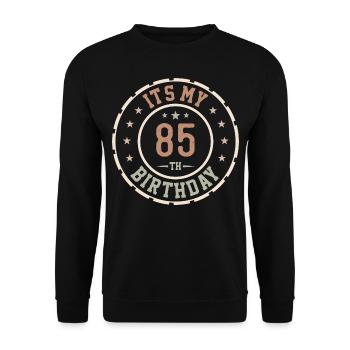 C'est Mon 85e Anniversaire Cadeau 85 Ans - Sweat-shirt Unisexe - noir - Devant - Alina (178cm) & Michal (187cm)