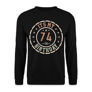 It's My 74th Birthday Gift 74 Years - Unisex Sweatshirt - black - Front - Alina (178cm) & Michal (187cm)