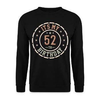 C'est Mon 52e Anniversaire Cadeau 52 Ans - Sweat-shirt Unisexe - noir - Devant - Alina (178cm) & Michal (187cm)