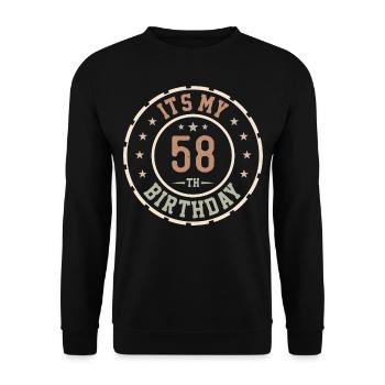 It's My 58th Birthday Gift 58 Years - Unisex Sweatshirt - black - Front - Alina (178cm) & Michal (187cm)