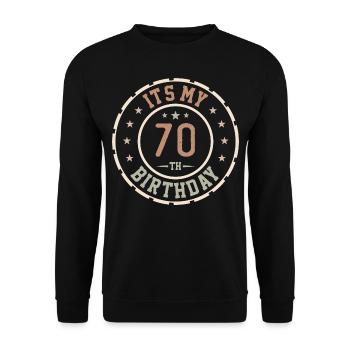 Es ist mein 54. Geburtstag 54 Jahre altes Geschenk - Unisex Pullover - Schwarz - Vorne - Alina (178cm) & Michal (187cm)