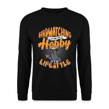 Ornithologue ornithologique - Sweat-shirt Unisexe - noir - Devant - Alina (178cm) & Michal (187cm)