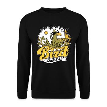 Ornithologue ornithologue, chuchoteur d’oiseaux - Sweat-shirt Unisexe - noir - Devant - Alina (178cm) & Michal (187cm)
