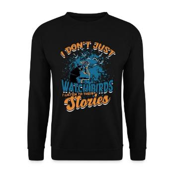 Ornithologue ornithologique - Sweat-shirt Unisexe - noir - Devant - Alina (178cm) & Michal (187cm)