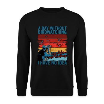 Ornithologue ornithologique - Sweat-shirt Unisexe - noir - Devant - Alina (178cm) & Michal (187cm)