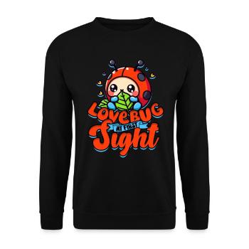 Coccinelle Entomologie Lovebug au premier regard - Sweat-shirt Unisexe - noir - Devant - Alina (178cm) & Michal (187cm)