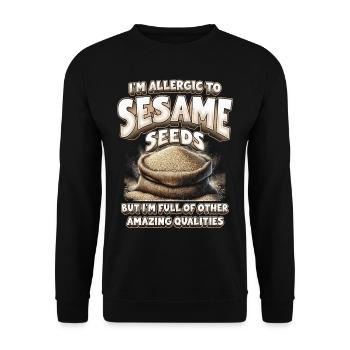 Capsule fruit allergy - Unisex Sweatshirt - black - Front - Alina (178cm) & Michal (187cm)