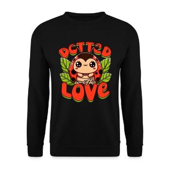 Coccinelle Entomologiste parsemée d’amour - Sweat-shirt Unisexe - noir - Devant - Alina (178cm) & Michal (187cm)