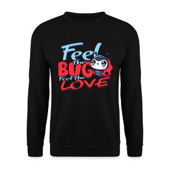 Coccinelle Entomologie Ressentez l’insecte Ressentez l’amour - Sweat-shirt Unisexe - noir - Devant - Alina (178cm) & Michal (187cm)