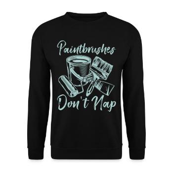 House Painter Dad Unique Gifts - Unisex Sweatshirt - black - Front - Alina (178cm) & Michal (187cm)