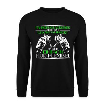 Vehicle painters are flexible painters - Unisex Sweatshirt - black - Front - Alina (178cm) & Michal (187cm)