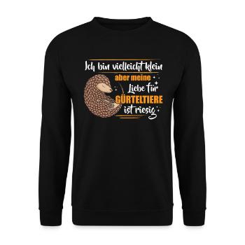 Le tatou peut être un petit tatou géant - Sweat-shirt Unisexe - noir - Devant - Alina (178cm) & Michal (187cm)