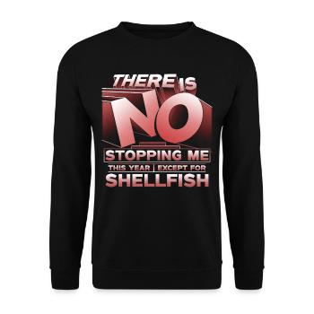Seafood allergy - Unisex Sweatshirt - black - Front - Alina (178cm) & Michal (187cm)