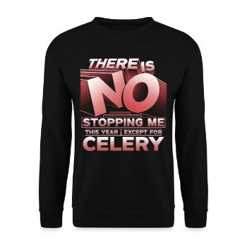 Celery allergy - Unisex Sweatshirt - black - Front - Alina (178cm) & Michal (187cm)