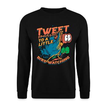 Ornithologue ornithologique - Sweat-shirt Unisexe - noir - Devant - Alina (178cm) & Michal (187cm)