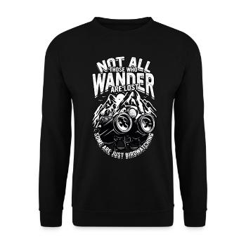 Ornithologue ornithologique - Sweat-shirt Unisexe - noir - Devant - Alina (178cm) & Michal (187cm)