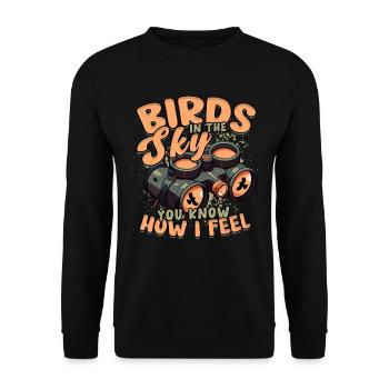 Ornithologue ornithologique - Sweat-shirt Unisexe - noir - Devant - Alina (178cm) & Michal (187cm)