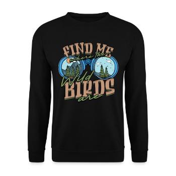 Ornithologue ornithologique - Sweat-shirt Unisexe - noir - Devant - Alina (178cm) & Michal (187cm)