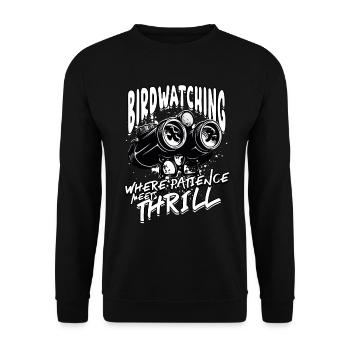 Ornithologue ornithologique - Sweat-shirt Unisexe - noir - Devant - Alina (178cm) & Michal (187cm)