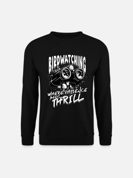 Vogelbeobachtung Ornithologe - Unisex Pullover - Schwarz