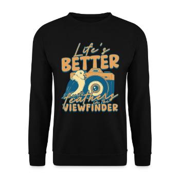 Ornithologue ornithologique - Sweat-shirt Unisexe - noir - Devant - Alina (178cm) & Michal (187cm)