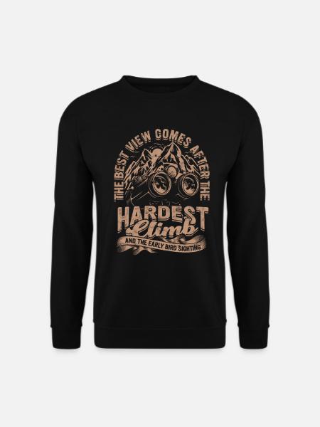 Vogelbeobachtung early bird sighting - Unisex Pullover - Schwarz