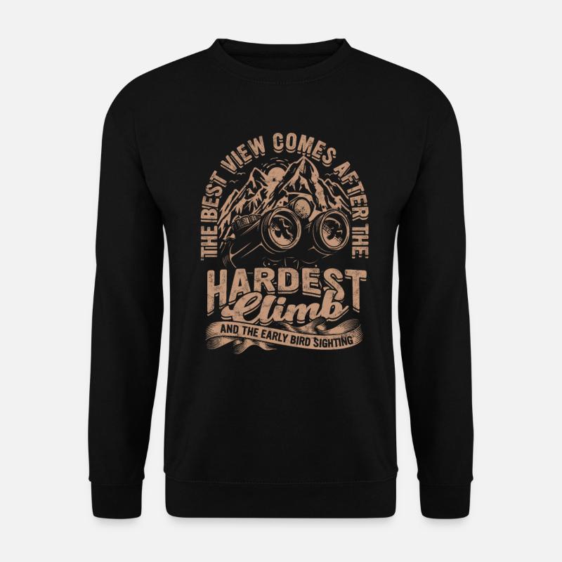 Vogelbeobachtung early bird sighting - Unisex Pullover - Schwarz