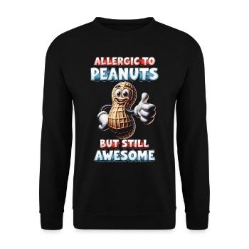 Allergie aux arachides Allerigic aux arachides - Sweat-shirt Unisexe - noir - Devant - Alina (178cm) & Michal (187cm)