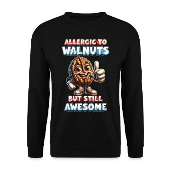 Walnut Allergy Allerigic To Walnuts - Unisex Sweatshirt - black - Front - Alina (178cm) & Michal (187cm)