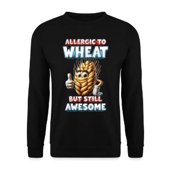 Allergie au blé Allerigic au blé - Sweat-shirt Unisexe - noir - Devant - Alina (178cm) & Michal (187cm)
