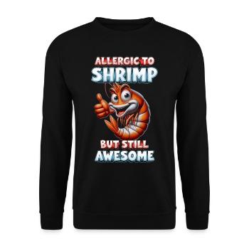 Allergie aux crevettes Allergie aux crevettes - Sweat-shirt Unisexe - noir - Devant - Alina (178cm) & Michal (187cm)